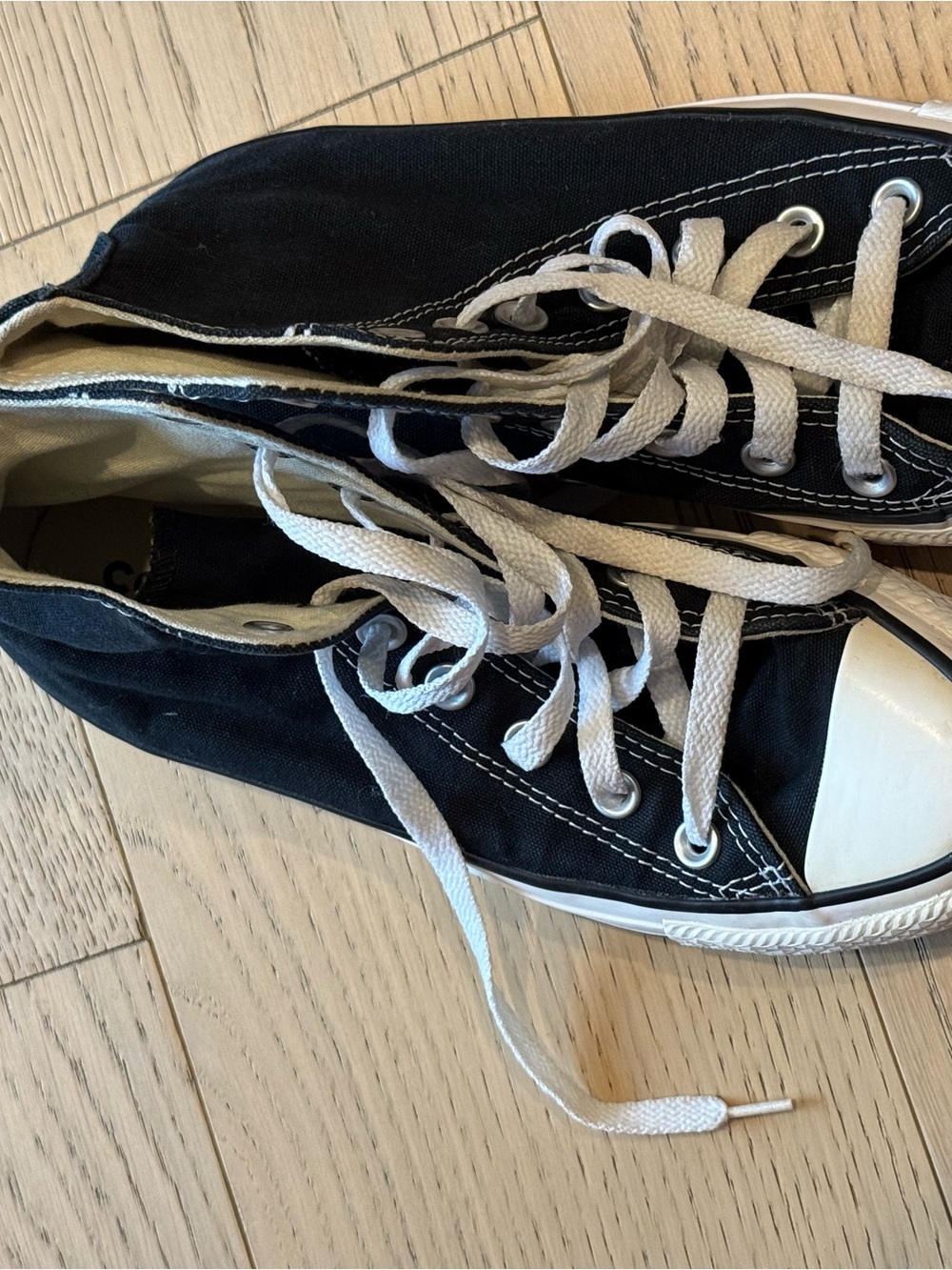Converse Black Canvas Low-Top Sneakers with White Accents
